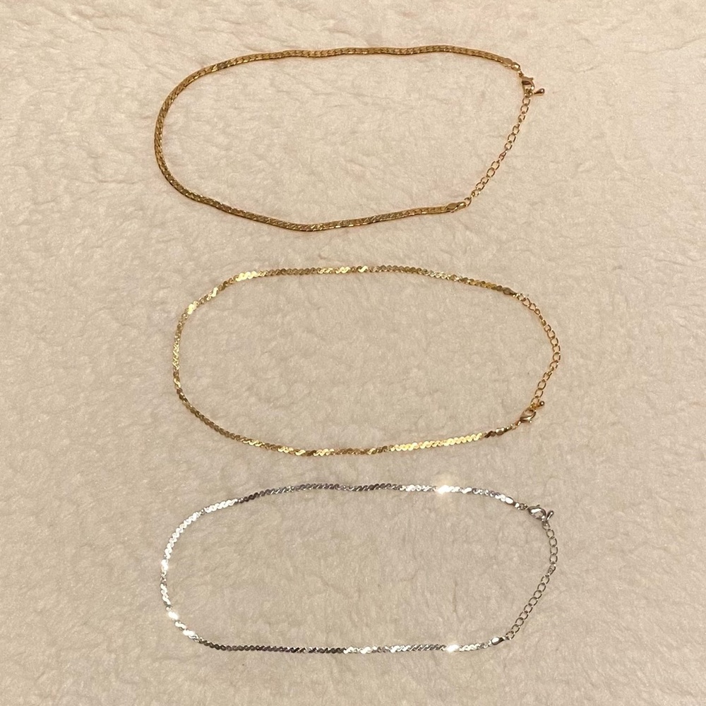 Gold & Silver Necklace Set